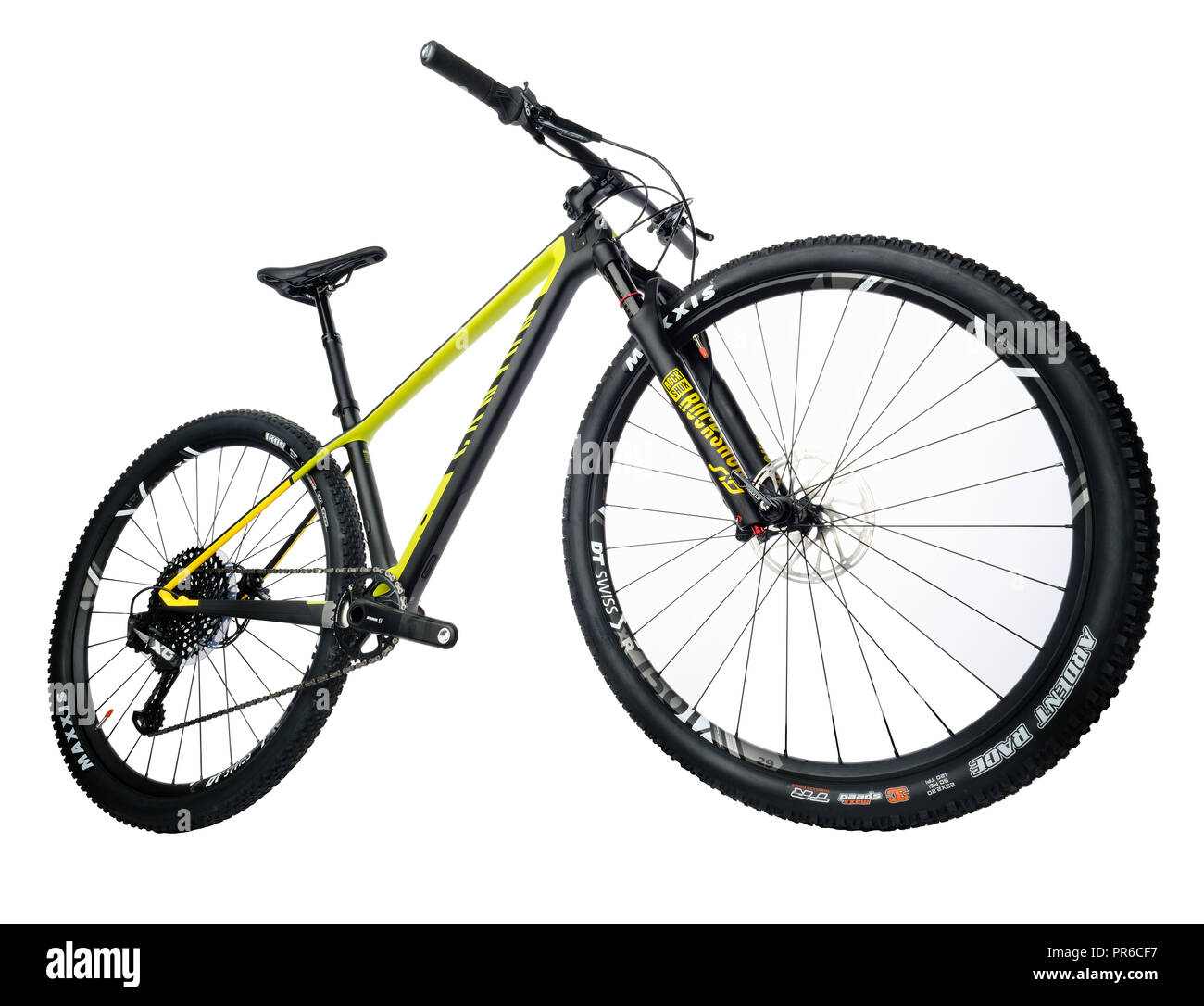 Nouveau cadre carbone vtt. Banque D'Images