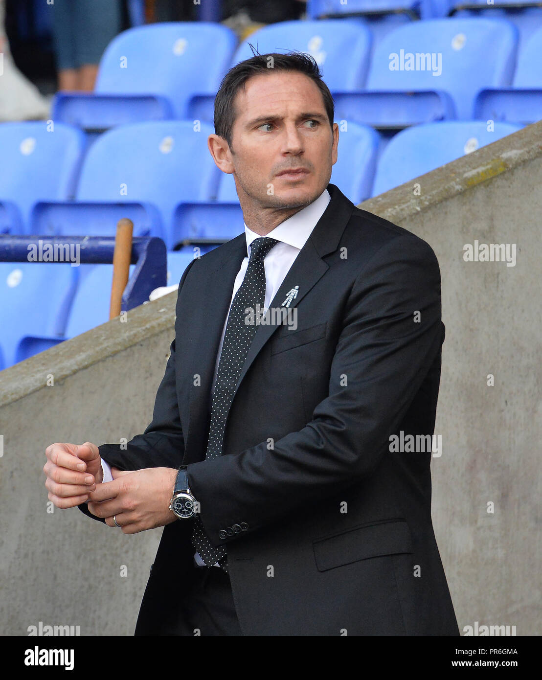 Derby County's Manager Frank Lampard pendant le ciel parier match de championnat à l'Université de Bolton Stadium. Banque D'Images