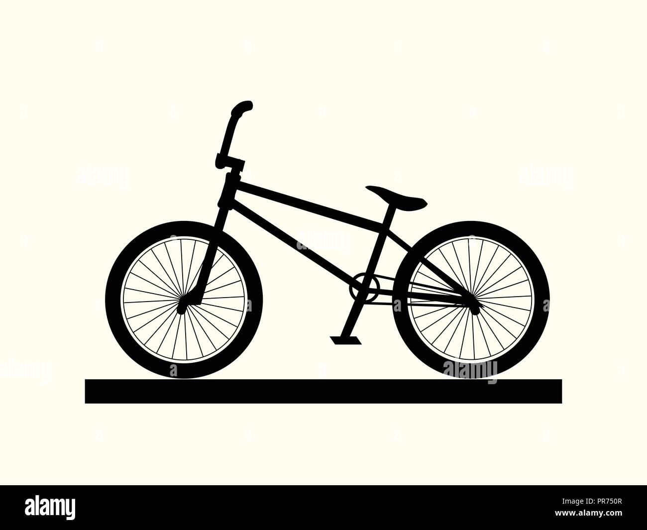 Silhouette vélo BMX dirt street sport extreme Illustration de Vecteur