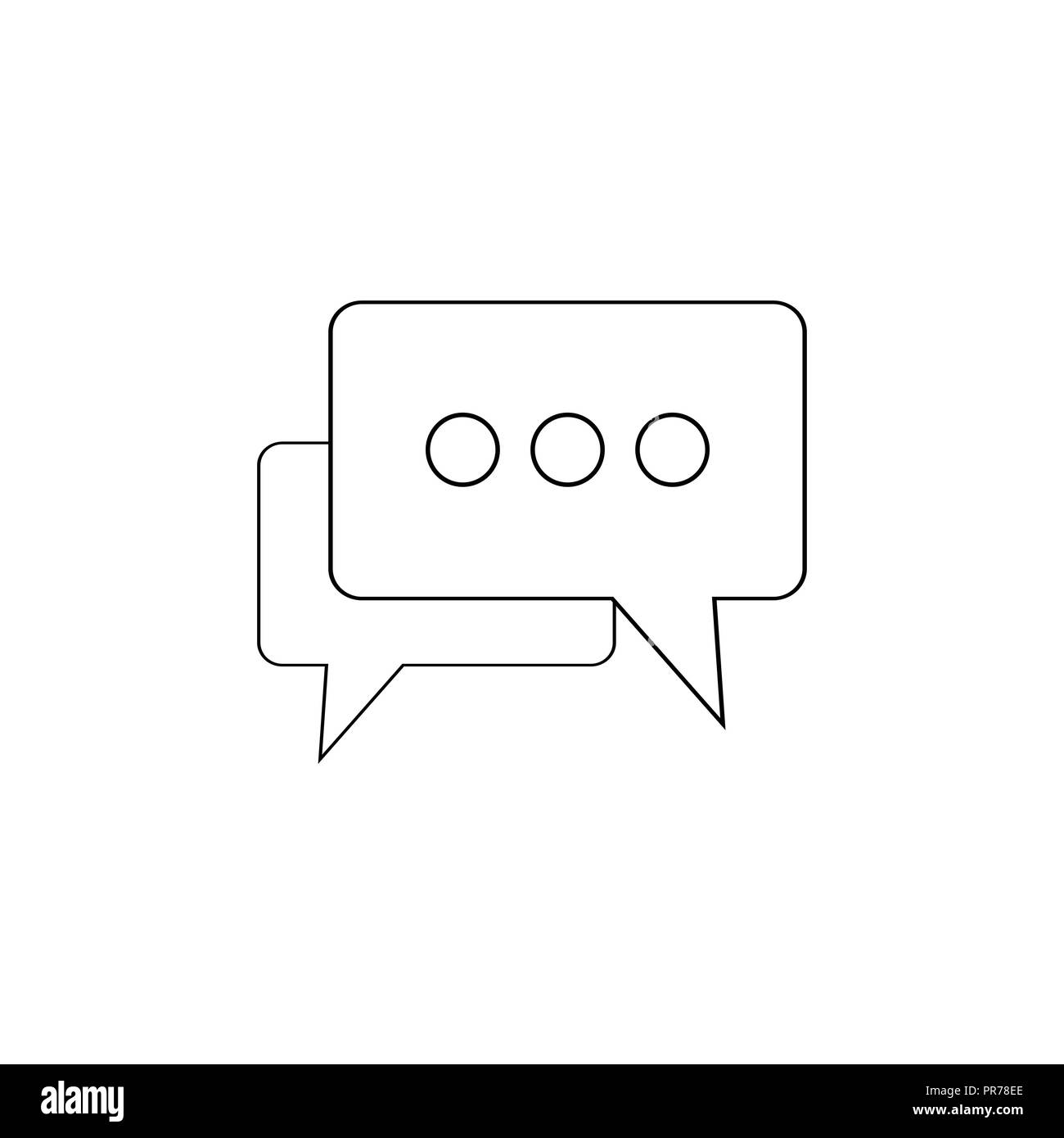 L'icône de chat. Bulles de l'icône. Signe de message. Illustration vectorielle, modèle plat. Illustration de Vecteur