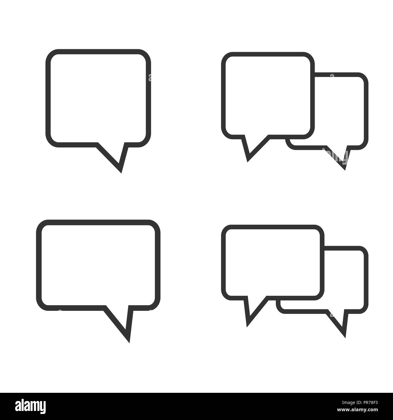 L'icône de chat. Bulles de l'icône. Signe de message. Illustration vectorielle, modèle plat. Illustration de Vecteur L'icône de chat. Bulles de l'icône. Signe de message. Illustration vectorielle, modèle plat. Illustration de Vecteur