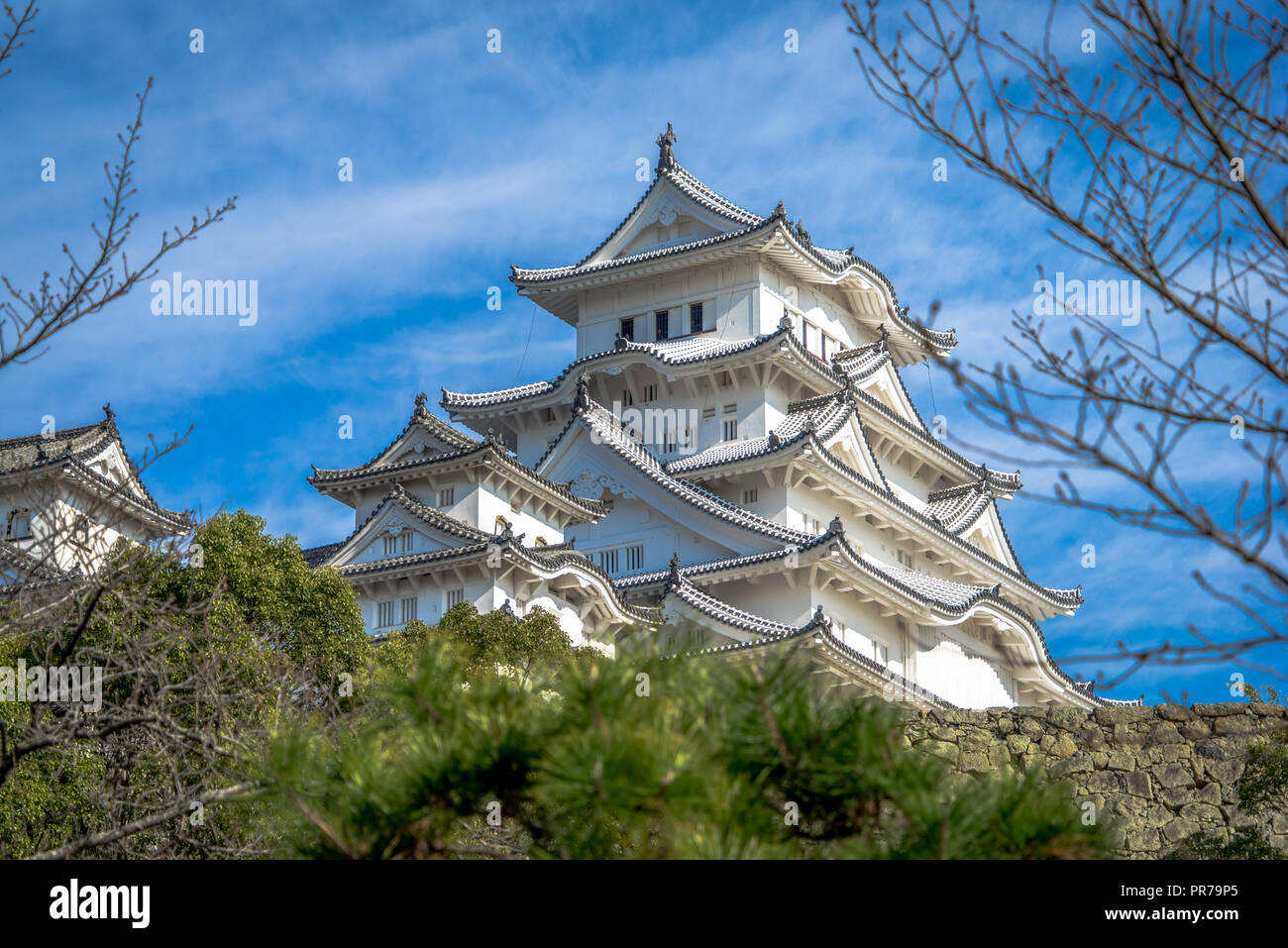 Château de Himeji. 1 de 12 châteaux d'origine au Japon. Un site du patrimoine mondial - Préfecture de Hyogo. Banque D'Images