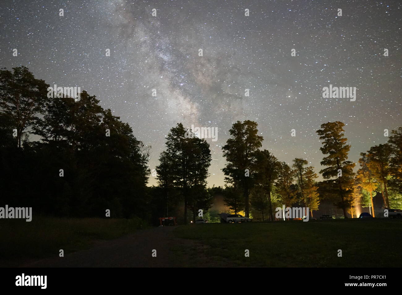 Ciel de nuit (Voie lactée) de Cherry Springs State Park, PA Banque D'Images
