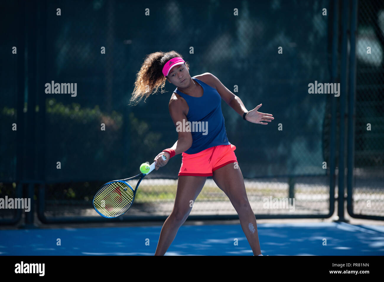 29 septembre 2018 - Naomi Osaka Japon de pratiques exemplaires à l'Open de Chine 2018 Premier tournoi de tennis WTA Obligatoire Crédit : AFP7/ZUMA/Alamy Fil Live News Banque D'Images