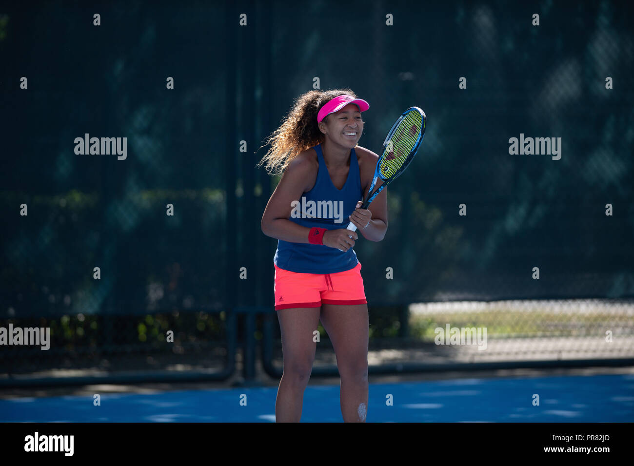 Beijing, Chine. 29 septembre 2018. Naomi Osaka Japon de pratiques exemplaires à l'Open de Chine 2018 Premier tournoi de tennis WTA Obligatoire Crédit : AFP7/ZUMA/Alamy Fil Live News Banque D'Images