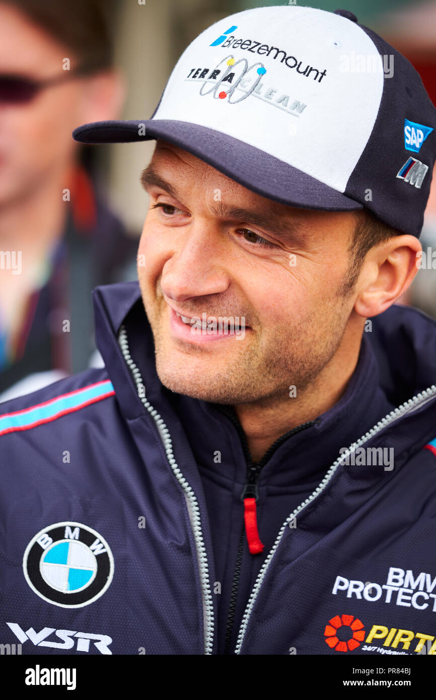 Longfield, Kent, UK, 30 septembre 2018. Pilote de course BTCC Colin Turkington et BMW de l'équipe au cours de la Dunlop MSA British Touring Car Championship à Brands Hatch, Grand Prix. Photo par Gergo Toth / Alamy Live News Banque D'Images