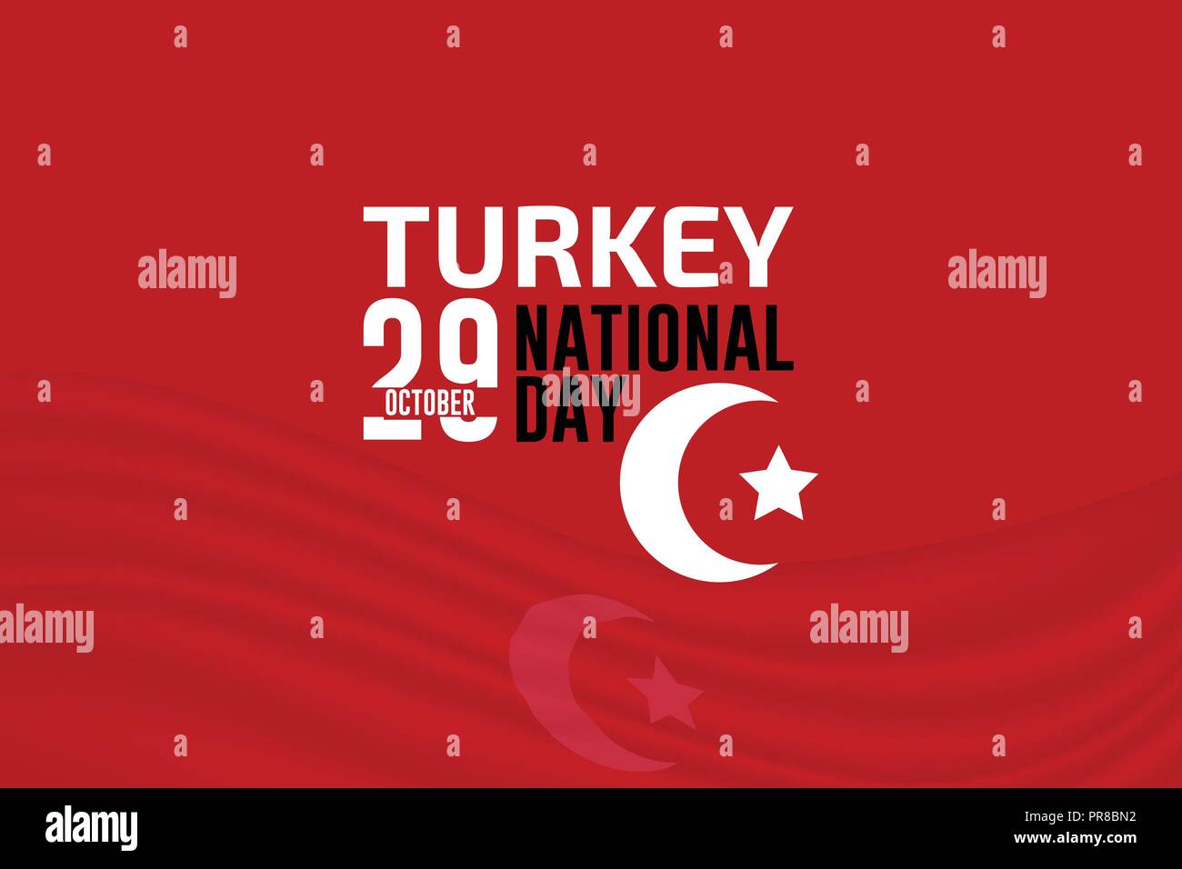 Le jour de l'indépendance de la Turquie Flag Background Illustration vectorielle Illustration de Vecteur