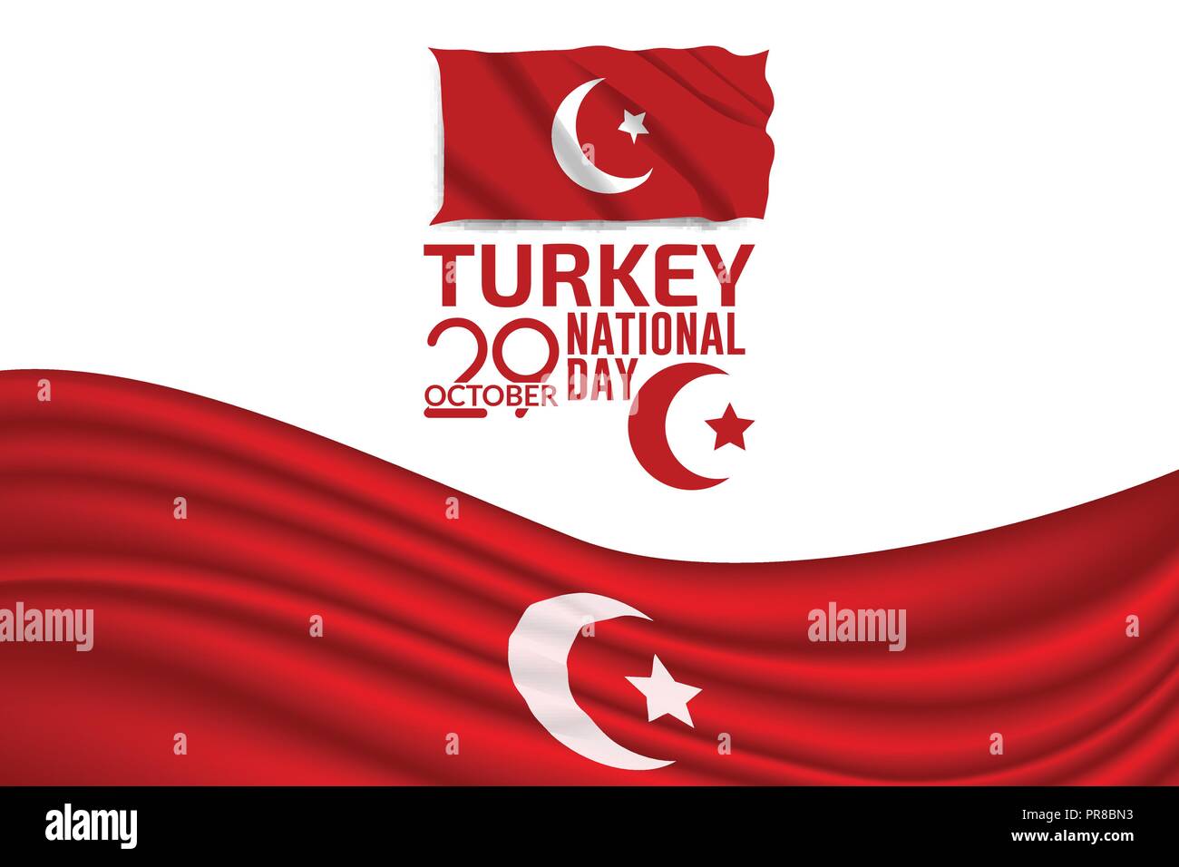 Le jour de l'indépendance de la Turquie Flag Background Illustration vectorielle Illustration de Vecteur