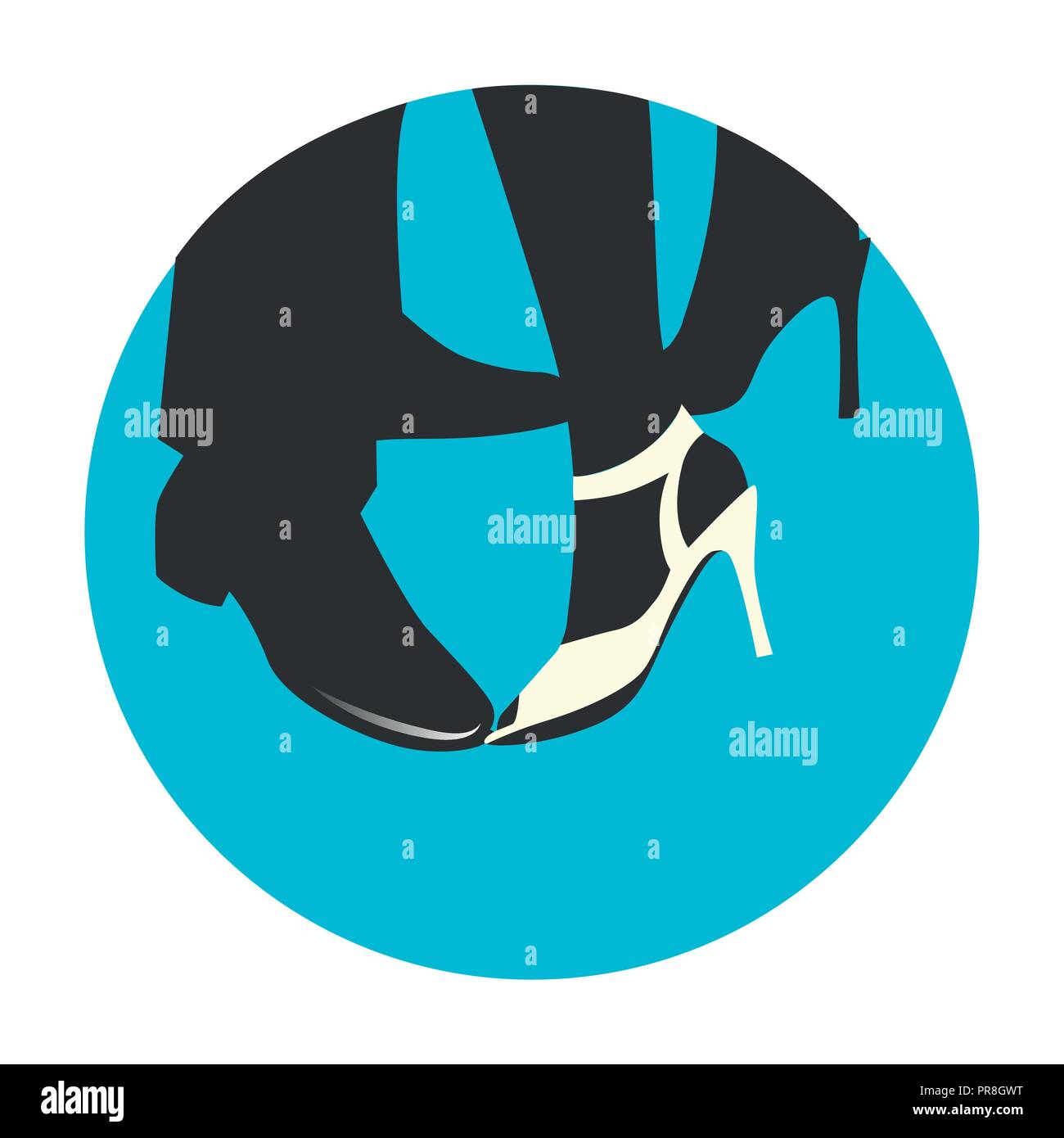 La femme et l'homme chaussures de danse. Bon pour logo Illustration de Vecteur