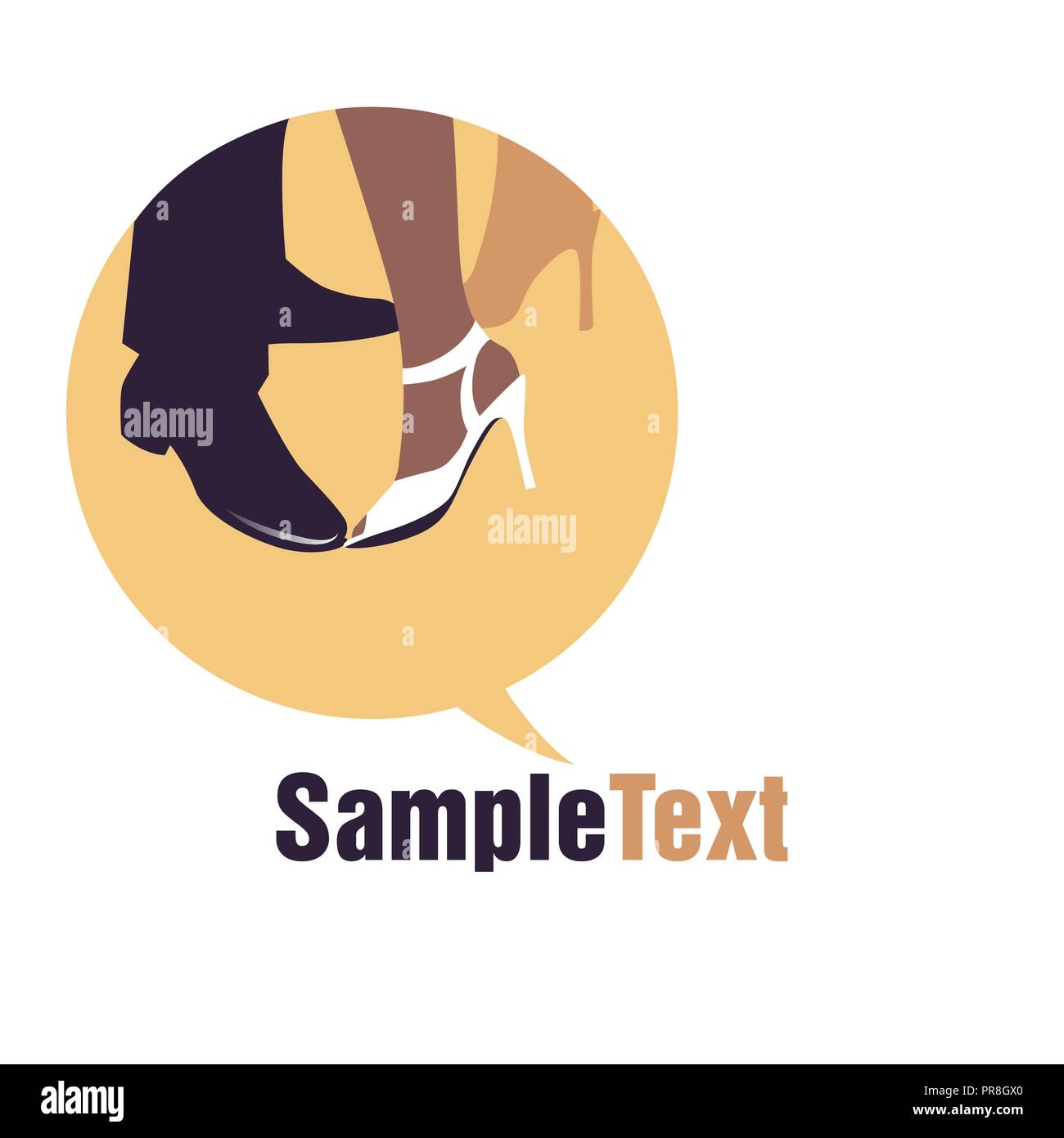 La femme et l'homme chaussures de danse. Bon pour logo Illustration de Vecteur