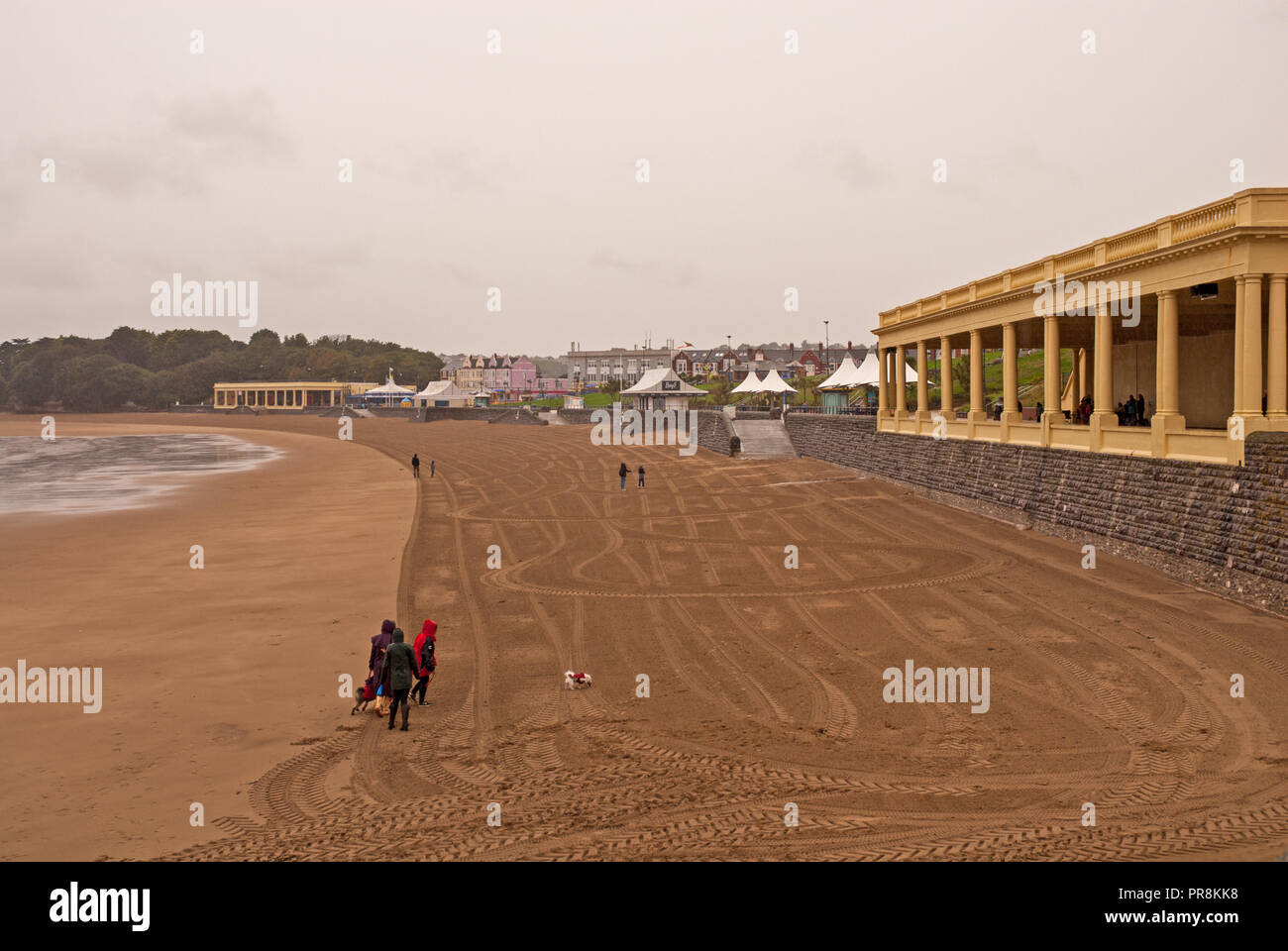 Barry Island sous la pluie. Septembre 2018 Banque D'Images