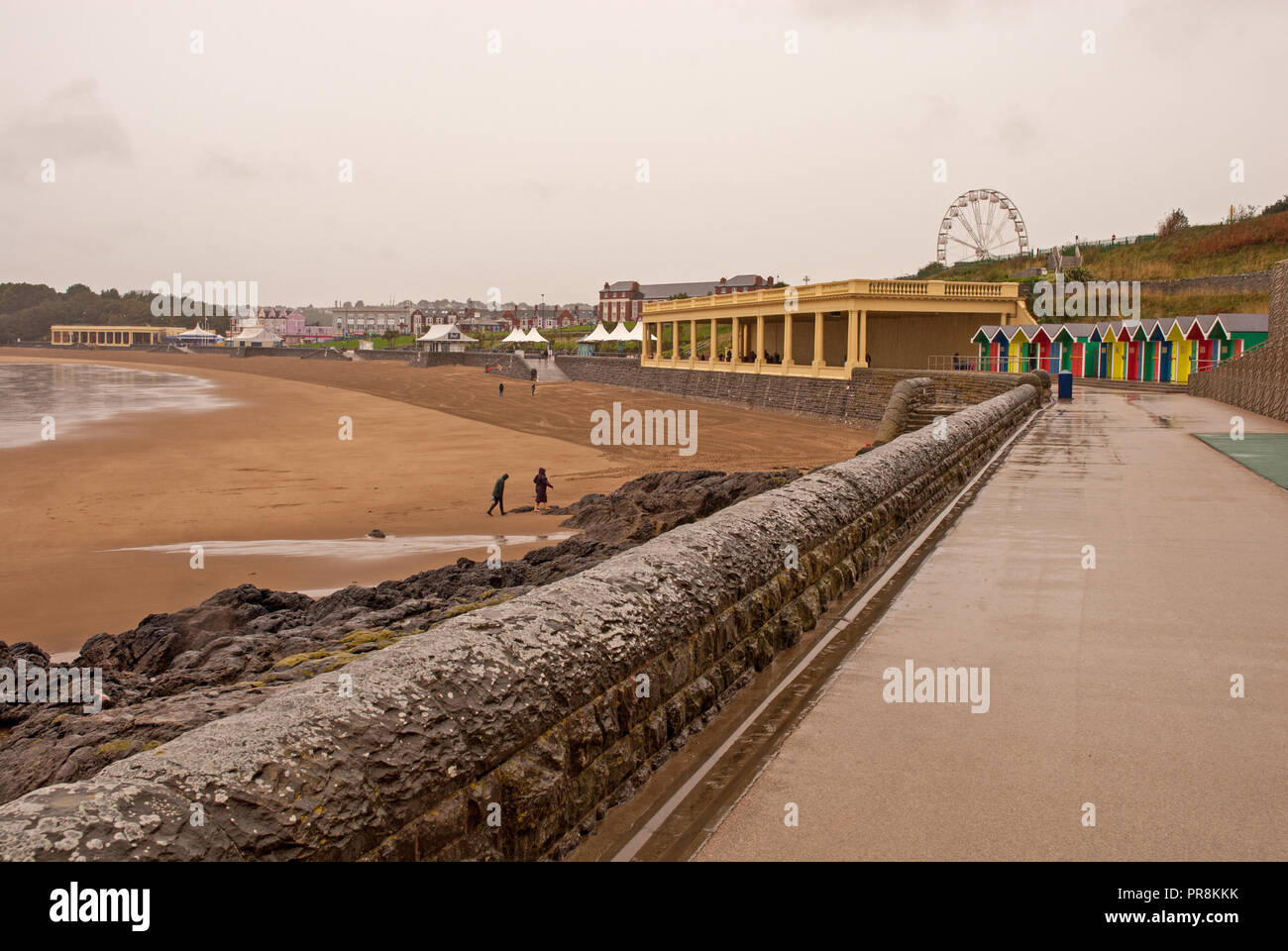 Barry Island sous la pluie. Septembre 2018 Banque D'Images