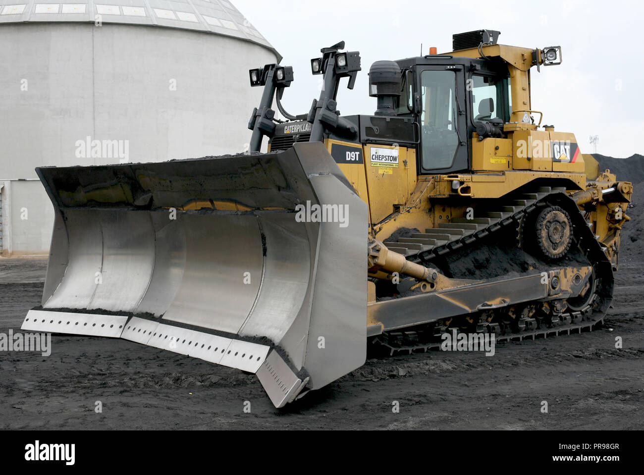 Caterpillar D9T bouteur Charbon administré par Chepstow Plant Hire travaillant chez Drax Power Station Banque D'Images
