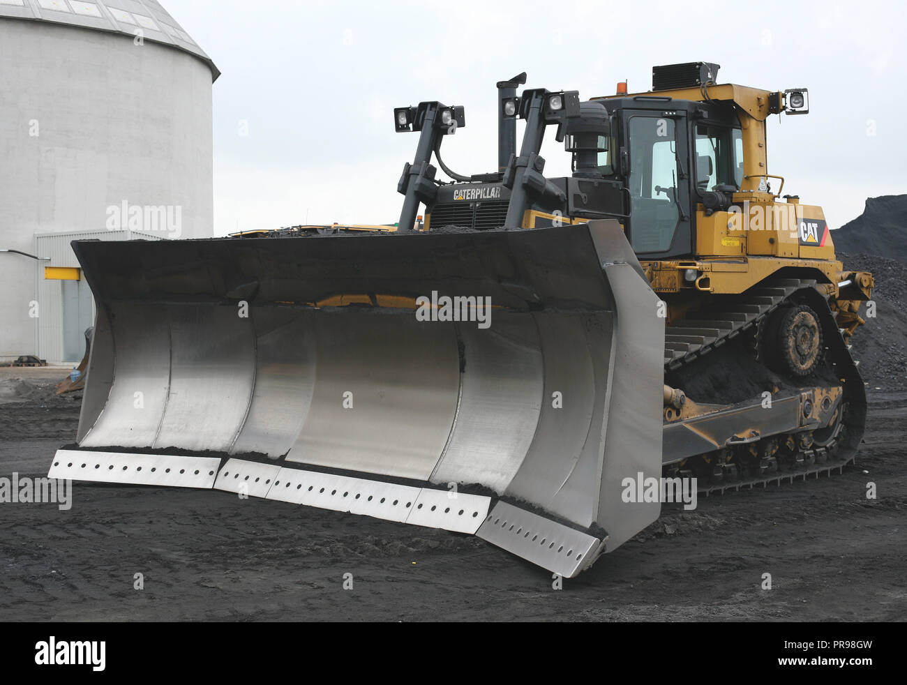 Caterpillar D9T bouteur Charbon administré par Chepstow Plant Hire travaillant chez Drax Power Station Banque D'Images