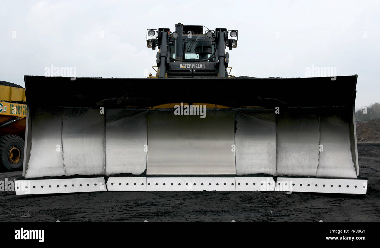 Caterpillar D9T bouteur Charbon administré par Chepstow Plant Hire travaillant chez Drax Power Station Banque D'Images