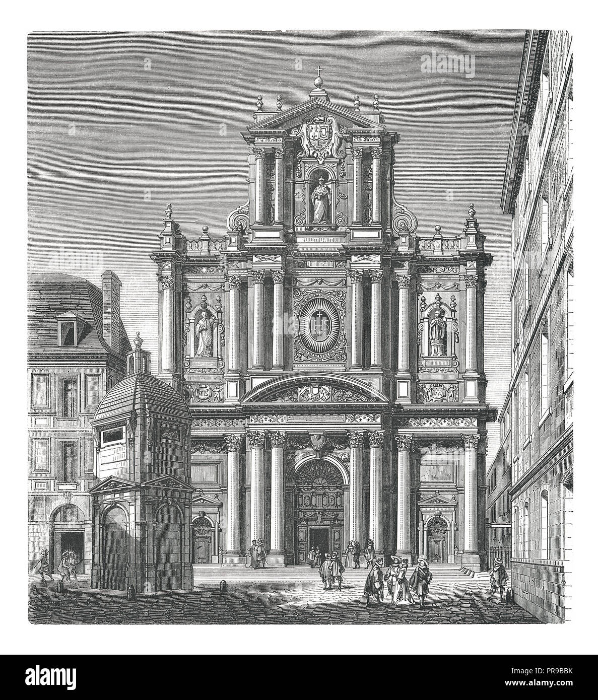 19ème siècle illustration de l'église Saint Louis, Saint Paul, maintenant Saint-Antoine str., à Paris. Dessins originaux publiés dans le magasin Pittoresque par Banque D'Images
