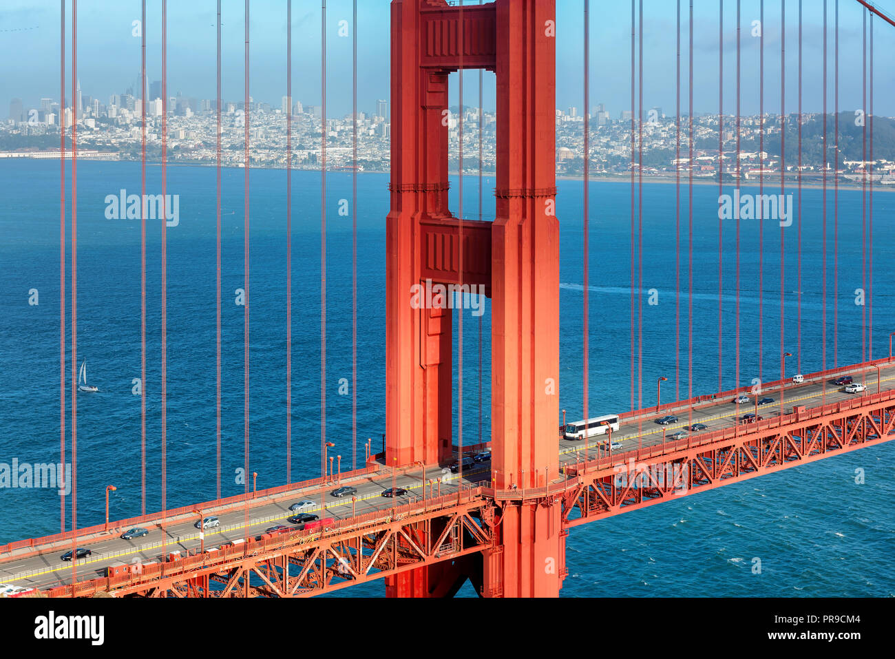Golden Gate Bridge close up Banque D'Images
