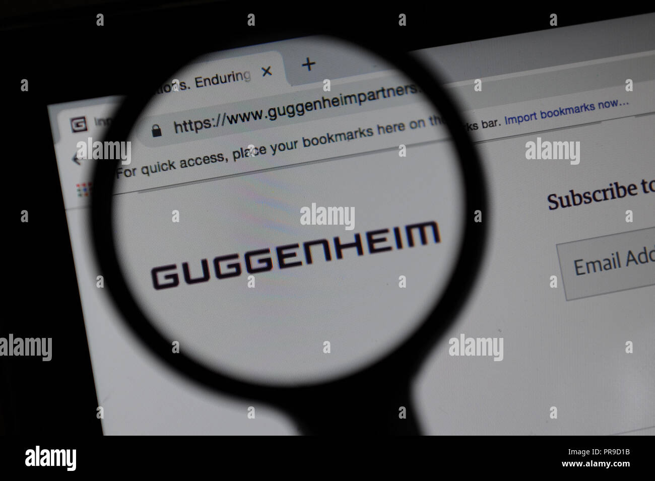 Site web Partenaires Guggenheim Banque D'Images