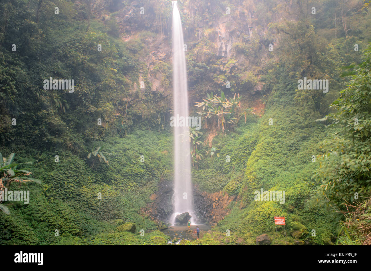 Watu Ondo Waterfall, Cangar, Java Est, Indonésie Banque D'Images