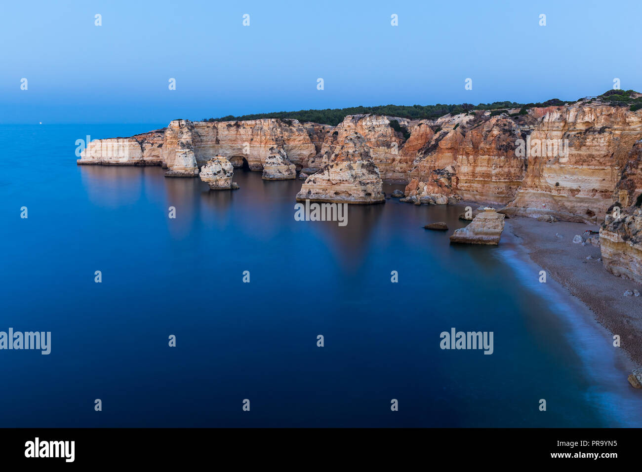 Lever du soleil dans la région portugaise de l'Algarve Banque D'Images