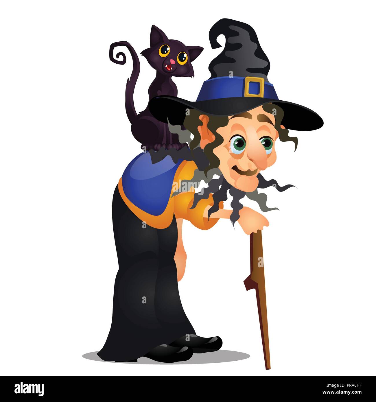 Vieille Sorciere Bossue Avec Baton De Marche Et Chat Noir Sur Son Epaule Isole Sur Fond Blanc Esquisse Pour Poster Ou Carte Pour Les Vacances De Tous Les Mauvais Esprits De L Halloween Vieille Sorciere Bossue Avec Baton De Marche Et Chat Noir Sur Son Epaule Isole Sur Fond Blanc Esquisse Pour Poster Ou Carte Pour Les Vacances De Tous Les Mauvais Esprits De L Halloween
