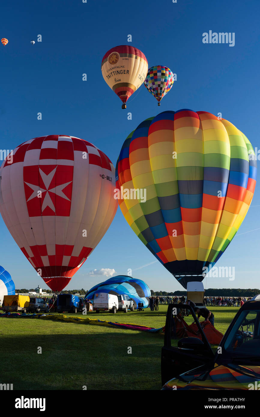 York Balloon Fiesta Mass Launch, North Yorkshire, Angleterre, Royaume-Uni. Banque D'Images