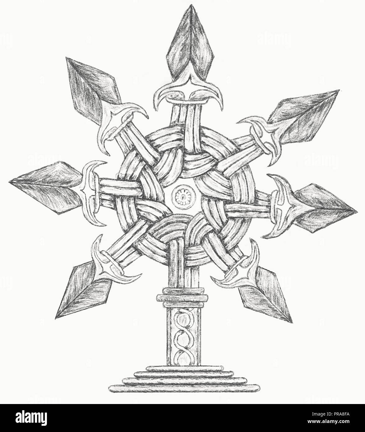 Il s'agit d'une photo à la main d'un Celtic Star. Il utilise l'effet de nouage old Irish Celtic art Banque D'Images