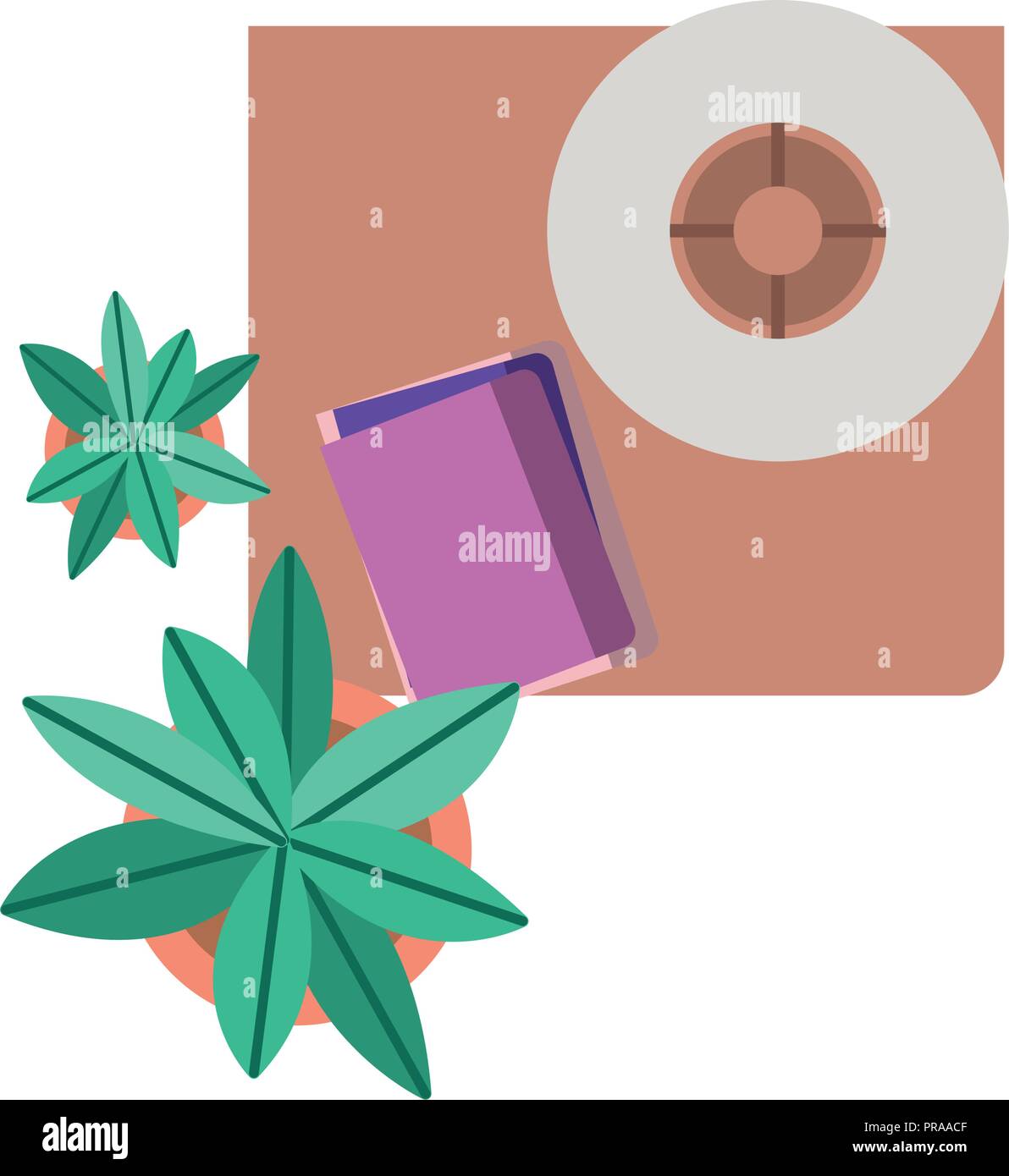 Vue aérienne de l'icône isolé de tiroirs Illustration de Vecteur