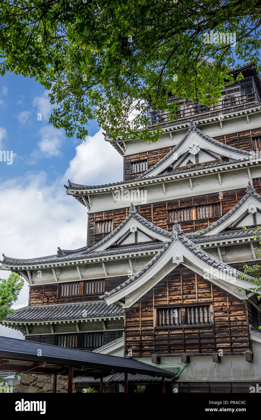 Château d'Hiroshima au Japon Banque D'Images