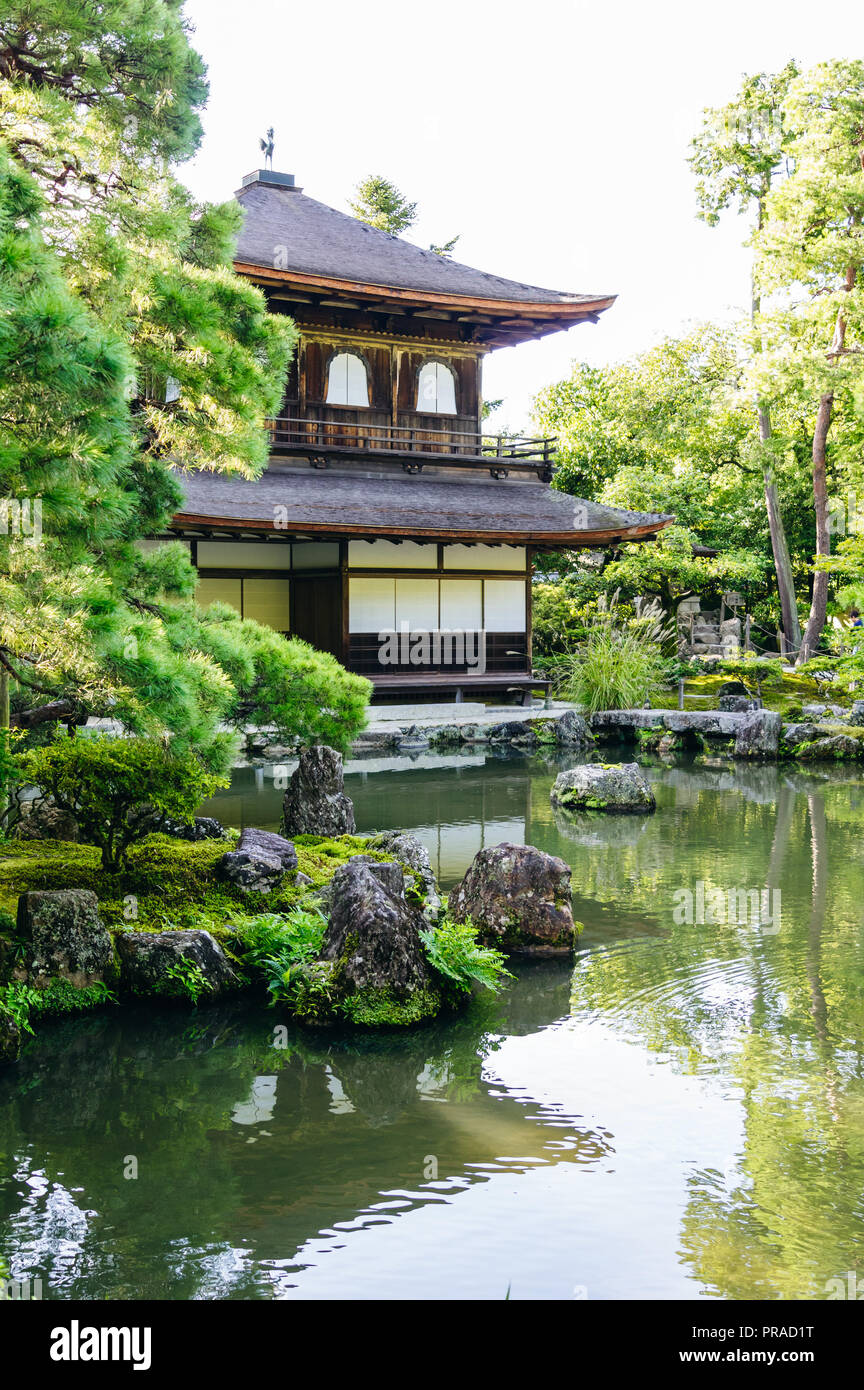 Temple du pavillon d'argent, Kyoto, Japon Banque D'Images