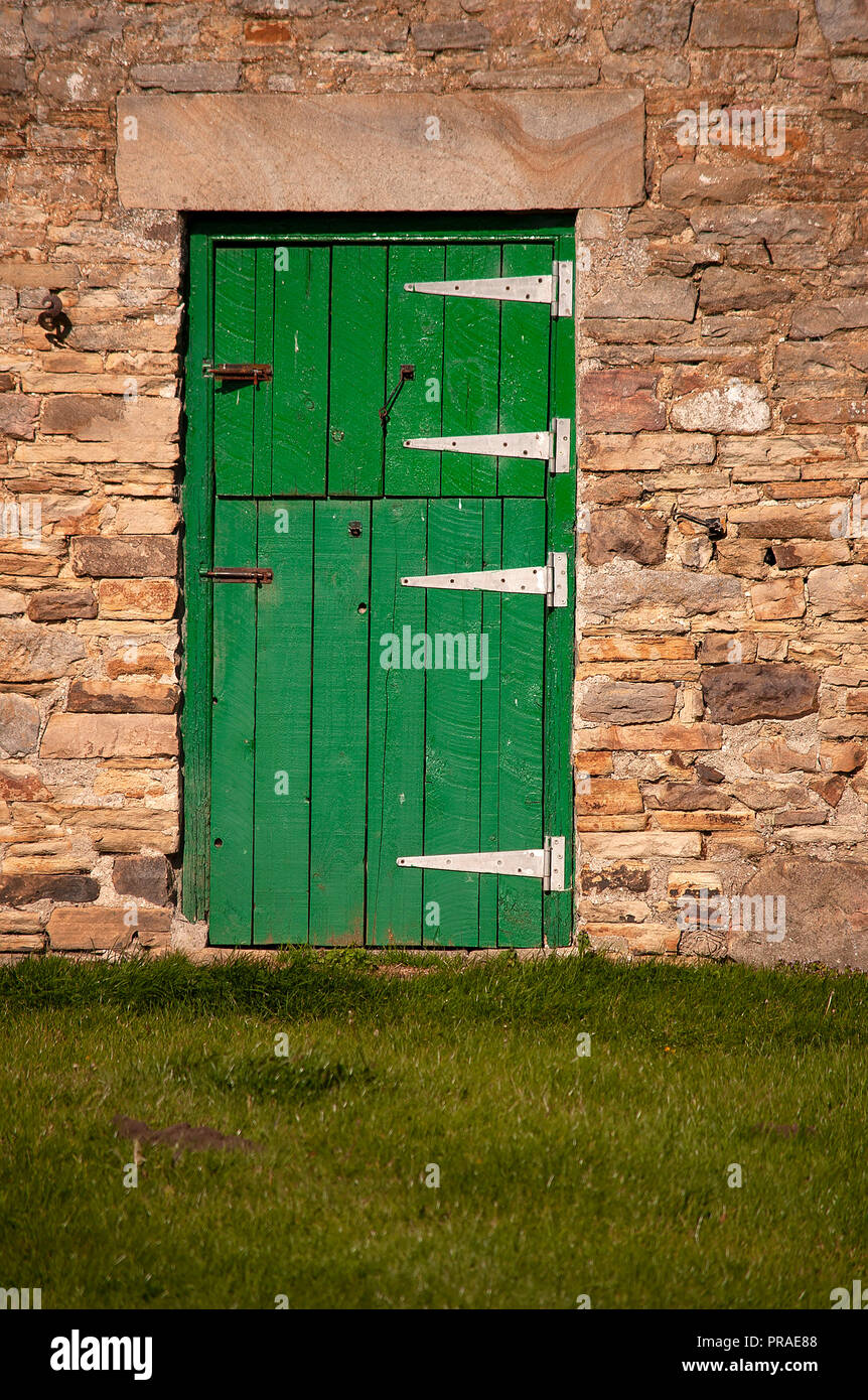 Green farm porte près de Tunstall réservoir, Weardale, comté de Durham. Banque D'Images