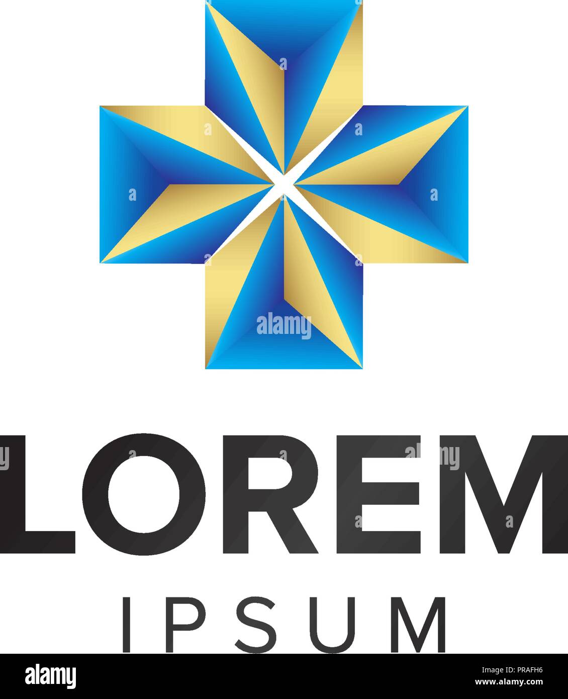 Creative cross medical Logo design template Illustration de Vecteur