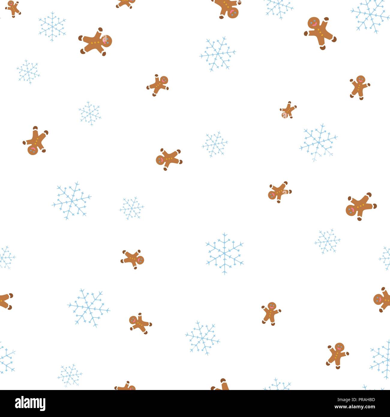 Biscuits en forme de petits hommes et snowflake motif transparent. Isolé sur un fond blanc. Vector illustration. Illustration de Vecteur