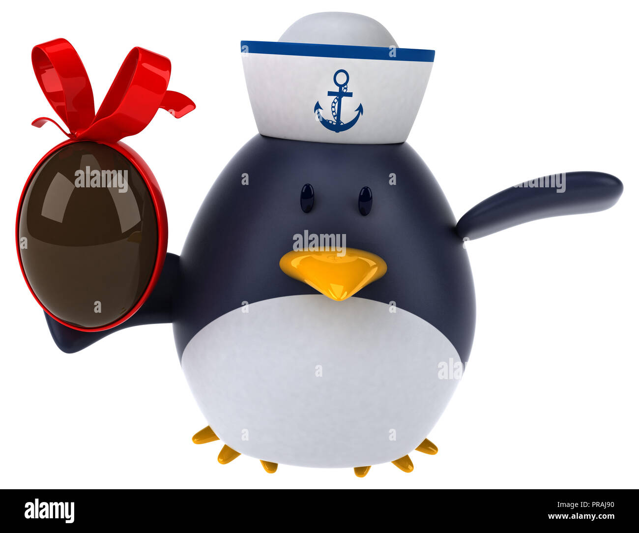 Fun penguin - 3D Illustration Banque D'Images