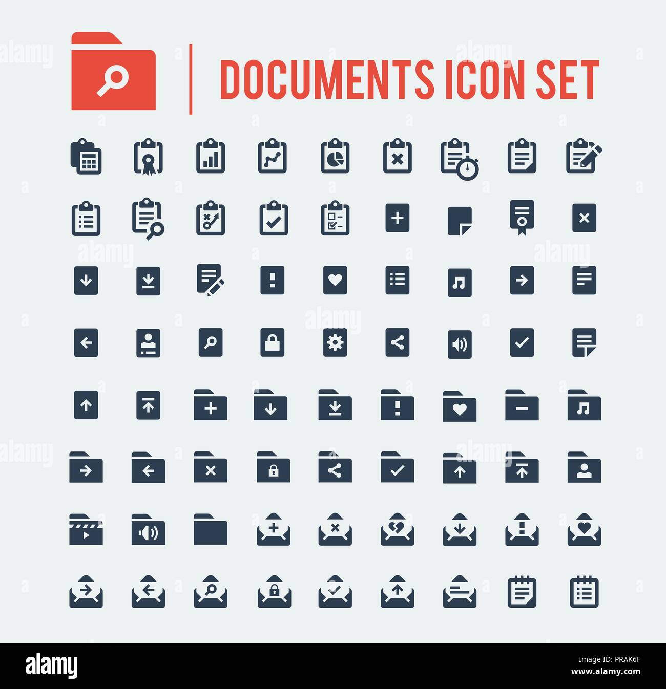Documents Icon Set Illustration de Vecteur