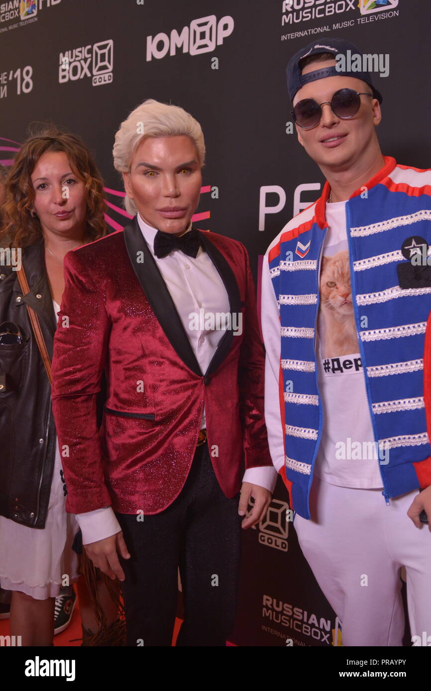 Fédération de Russie. Septembre 30, 2018. Rodrigo Alves - invité à la présentation annuelle du prix réel '2018' de la Fédération world music channel MusicBox. CROCUS Concert Hall, Moscou, Russie, le 30 septembre, 2018.Crédit : Pavel Kashaev/Alamy Live News Banque D'Images