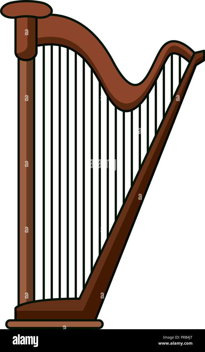 Instrument harpe cartoon Illustration de Vecteur