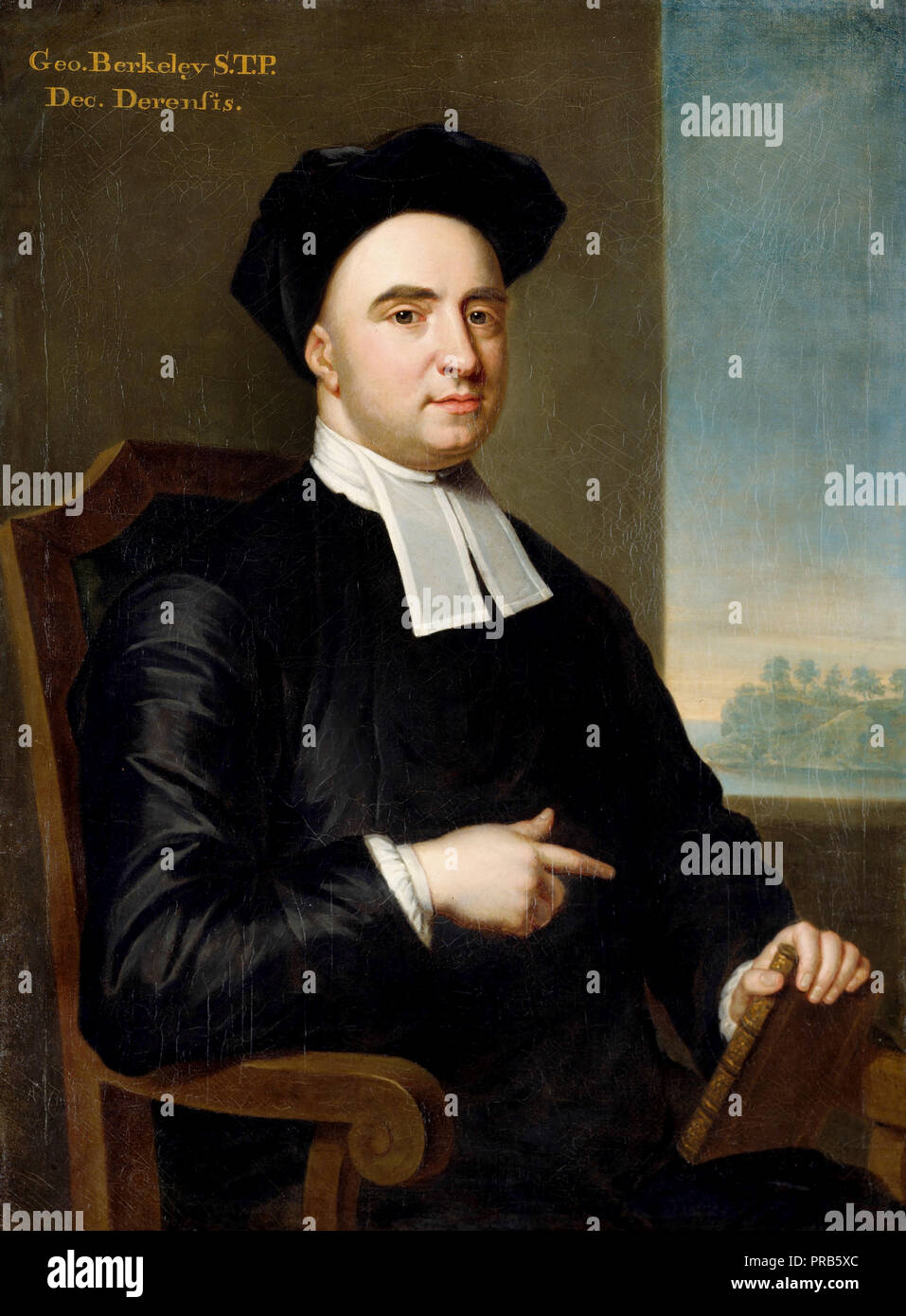 John Smybert, l'évêque George Berkeley 1727 Huile sur toile, National Portrait Gallery, Washington, D.C., USA. Banque D'Images