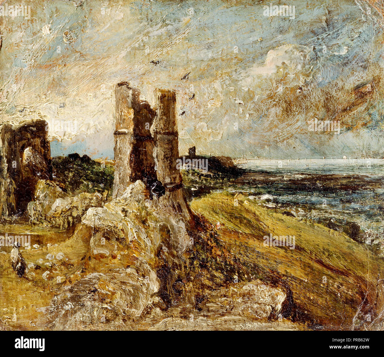John Constable, Hadleigh Castle vers 1828-1829, huile sur base, Yale Center for British Art, New Haven, USA. Banque D'Images
