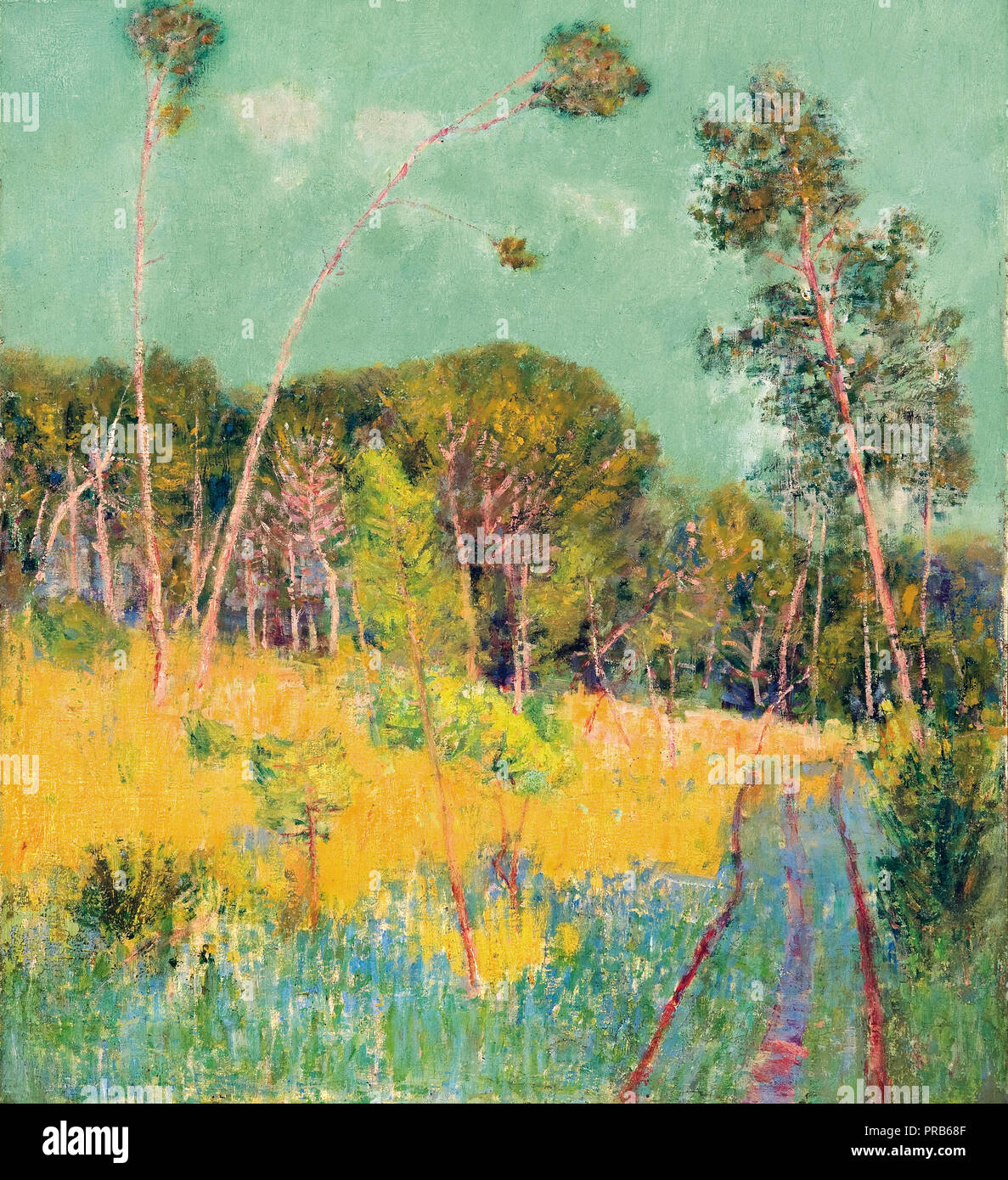 John Peter Russell, une clairière dans la forêt 1891 huile sur toile, Musée des beaux-arts de l'Australie du Sud. Banque D'Images