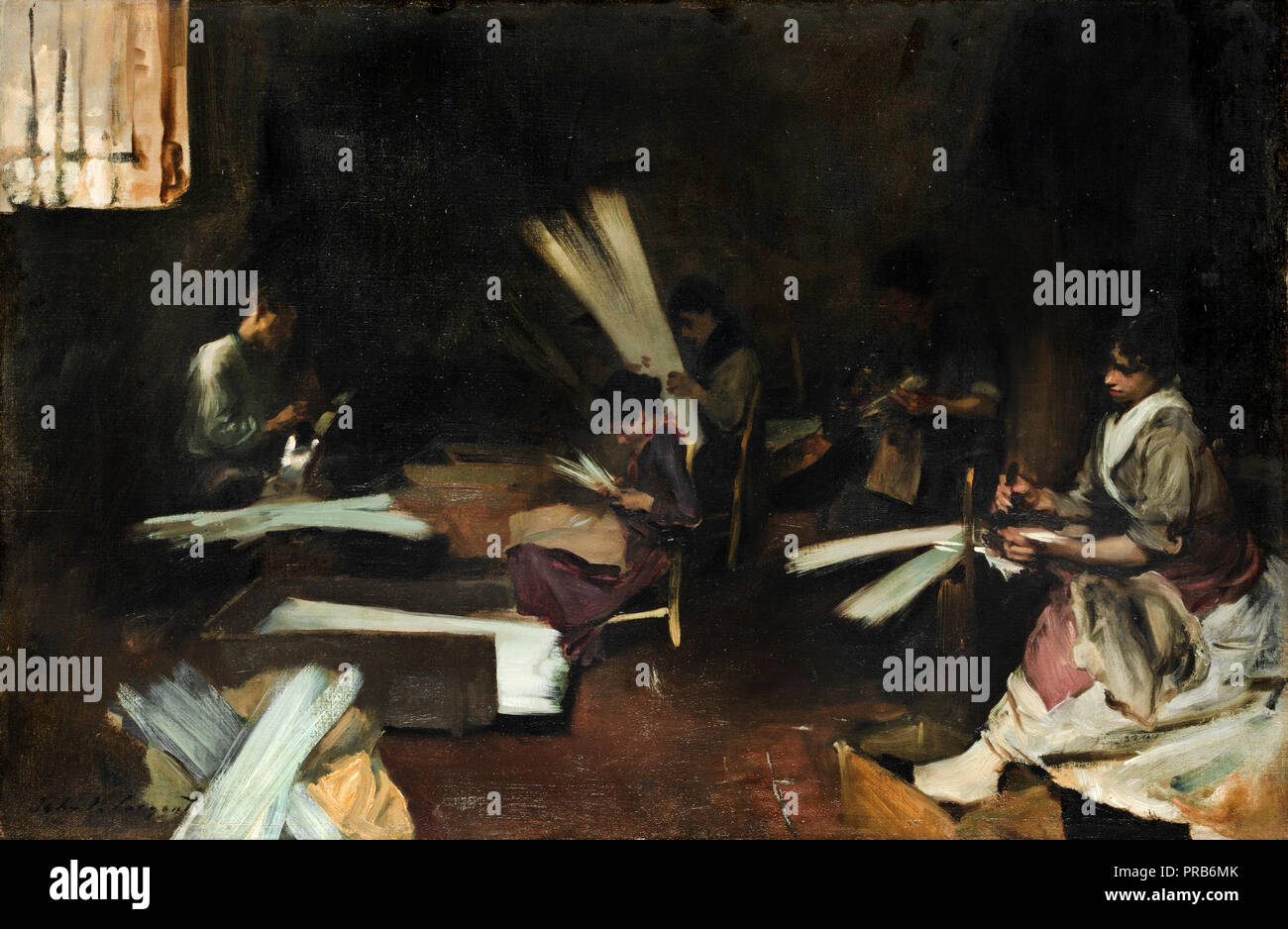 John Singer Sargent, travailleurs en verre vénitien, vers 1880-1882, huile sur toile, l'Art Institute of Chicago, USA. Banque D'Images