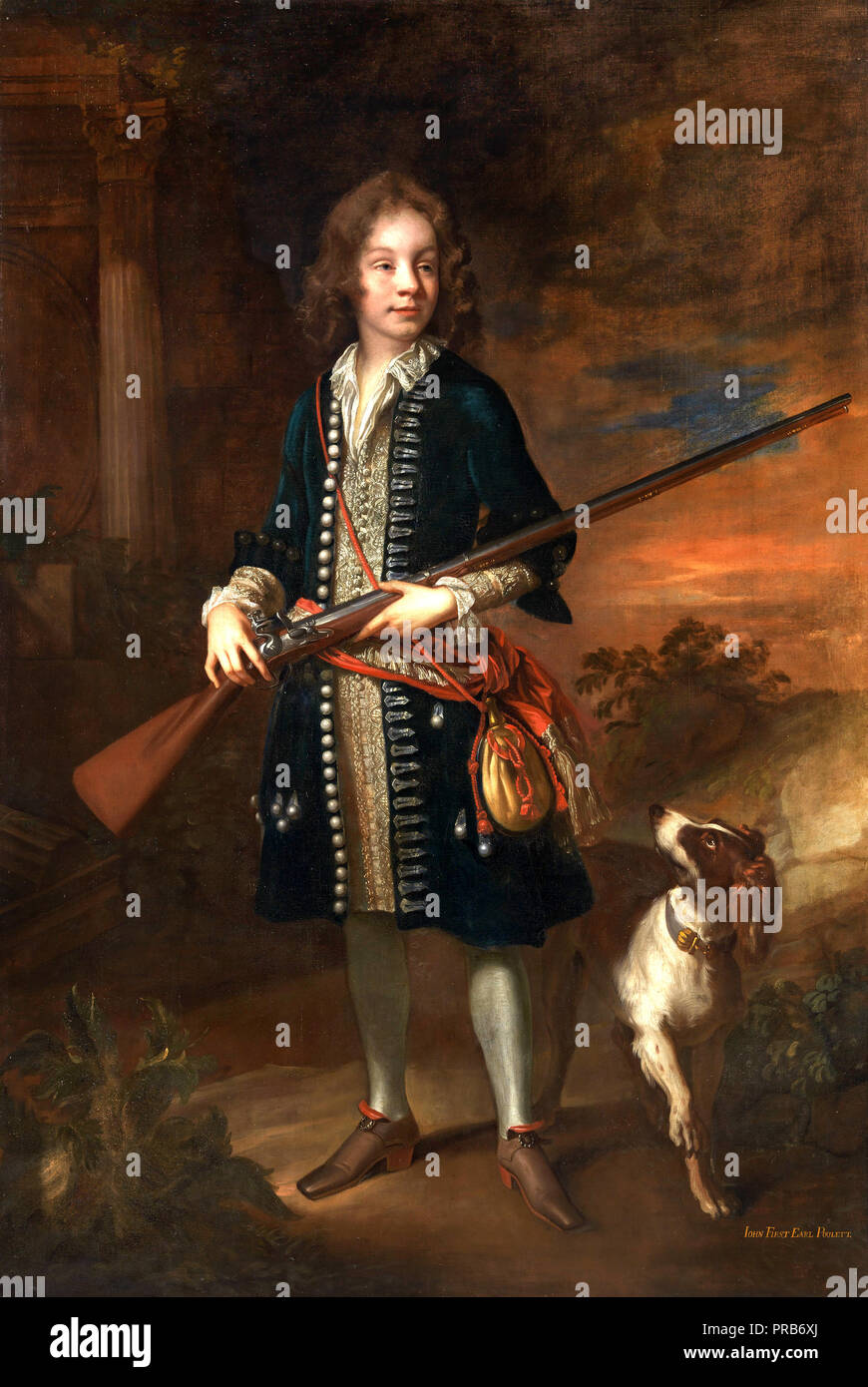 John Closterman, John Poulett, comte Poulett, vers 1680, huile sur toile, Yale Center for British Art, New Haven, USA. Banque D'Images