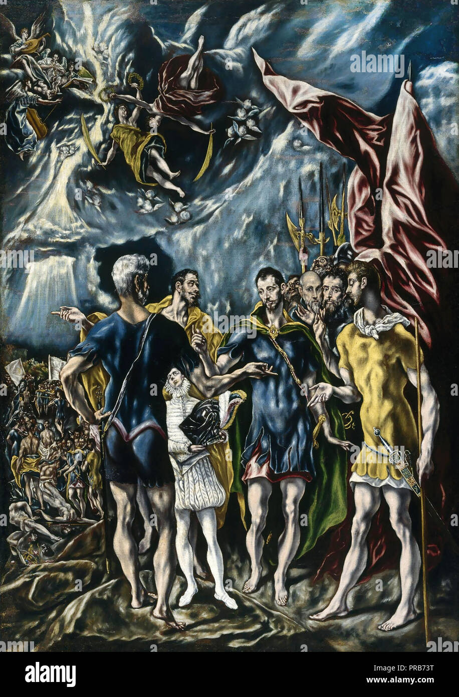 Jorge Manuel Theotocopoulos, Le Martyre de Saint Maurice, 1595-1630 Huile sur toile, Musée des beaux-Arts, Houston, USA. Banque D'Images