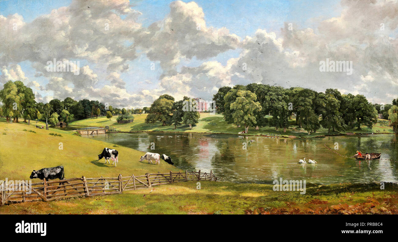 John Constable, Wivenhoe Park, Essex 1816 Huile sur toile, National Gallery of Art, Washington, D.C., USA. Banque D'Images