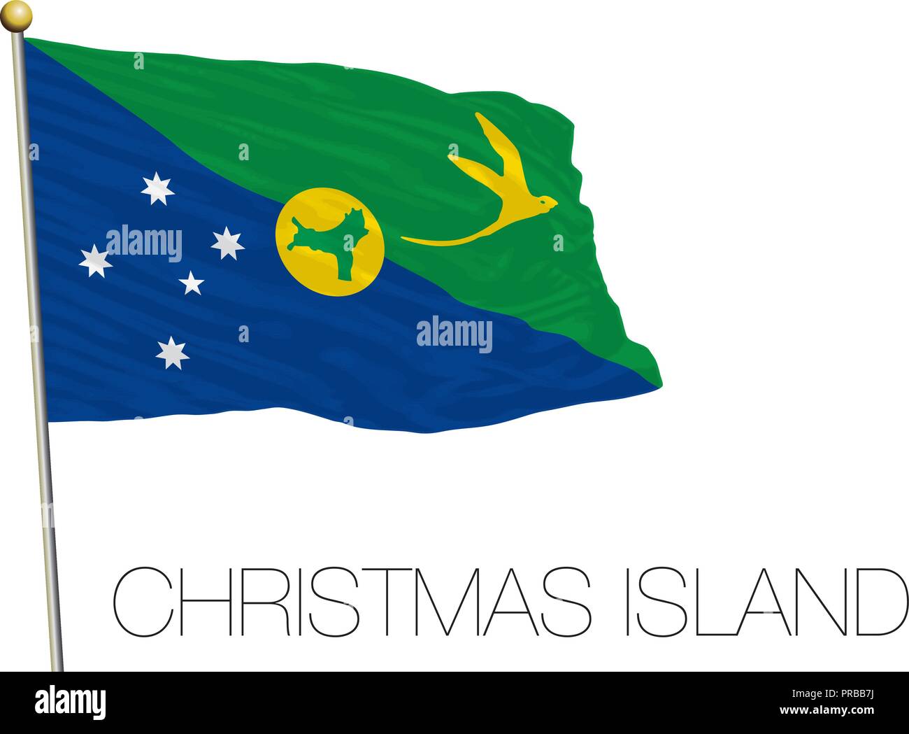 Drapeau des îles de Noël, vector illustration Illustration de Vecteur