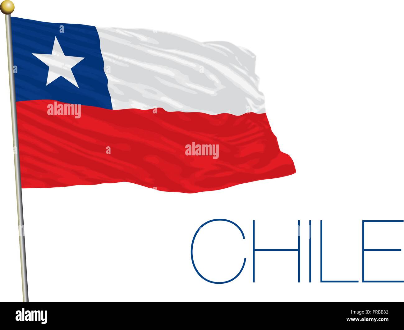 Drapeau du Chili, vector illustration Illustration de Vecteur