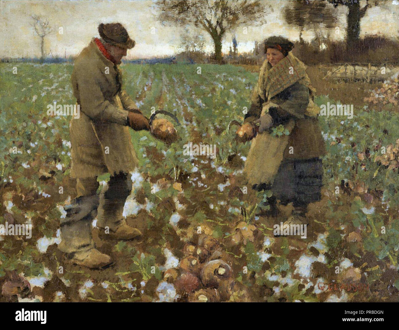 George Clausen - décembre Banque D'Images