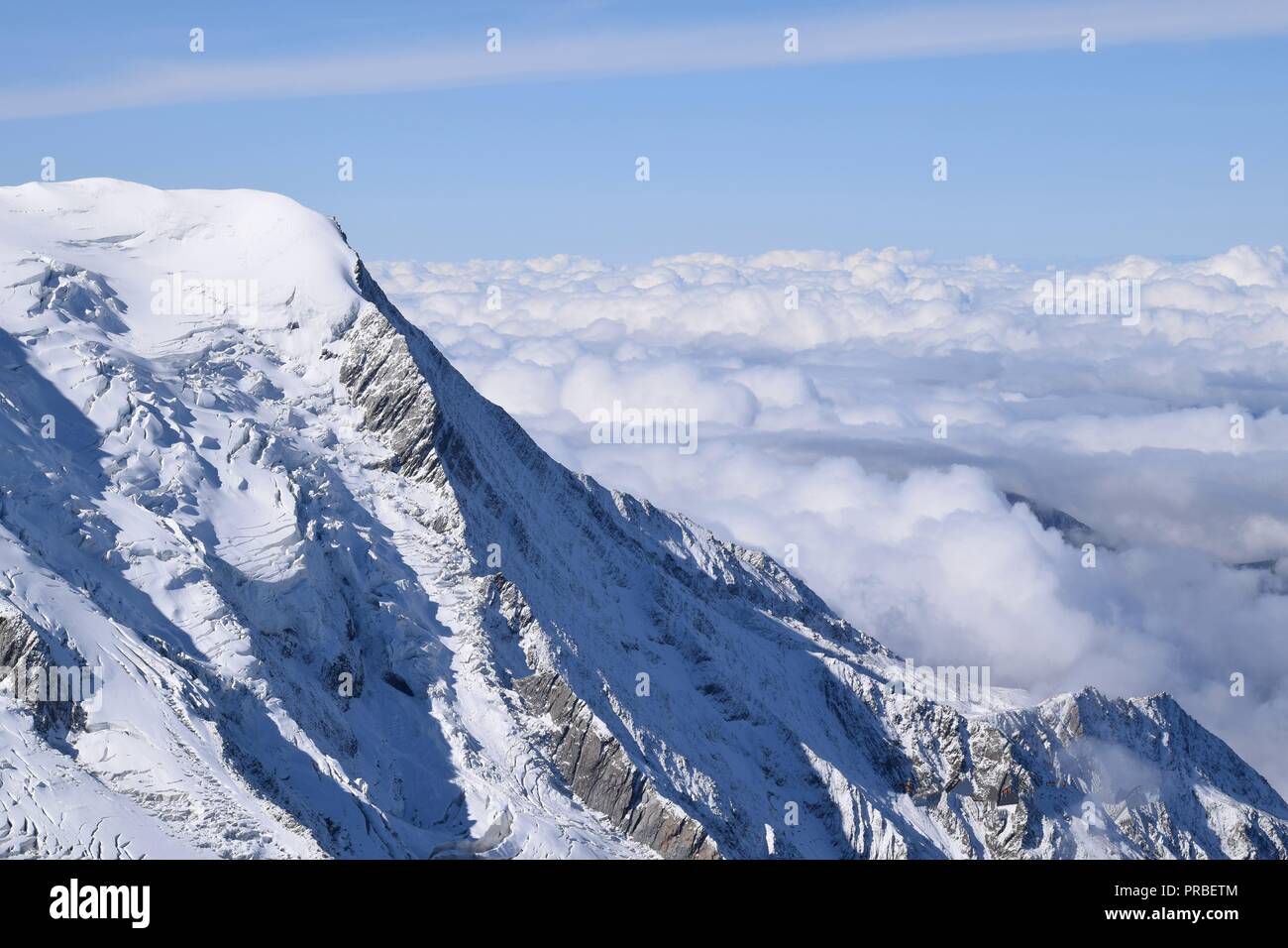 Vue du français et de l'Alpes Italiennes Banque D'Images