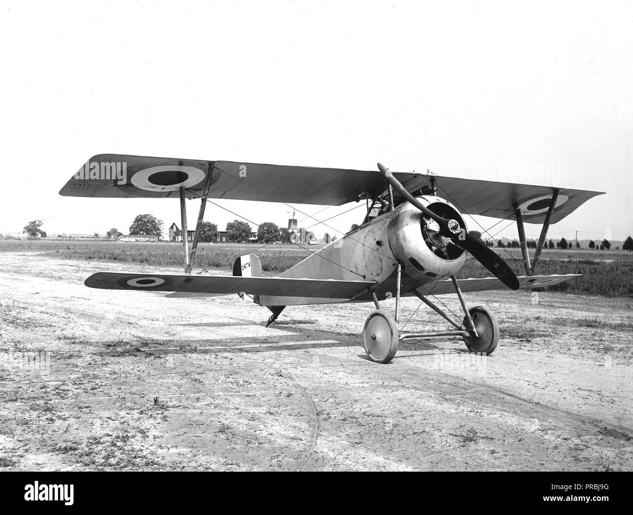 Poste de l'expérience de l'aviation, Langley Field, Hampton, VA. Avion américain, vue depuis le côté (type inconnu et date) Banque D'Images