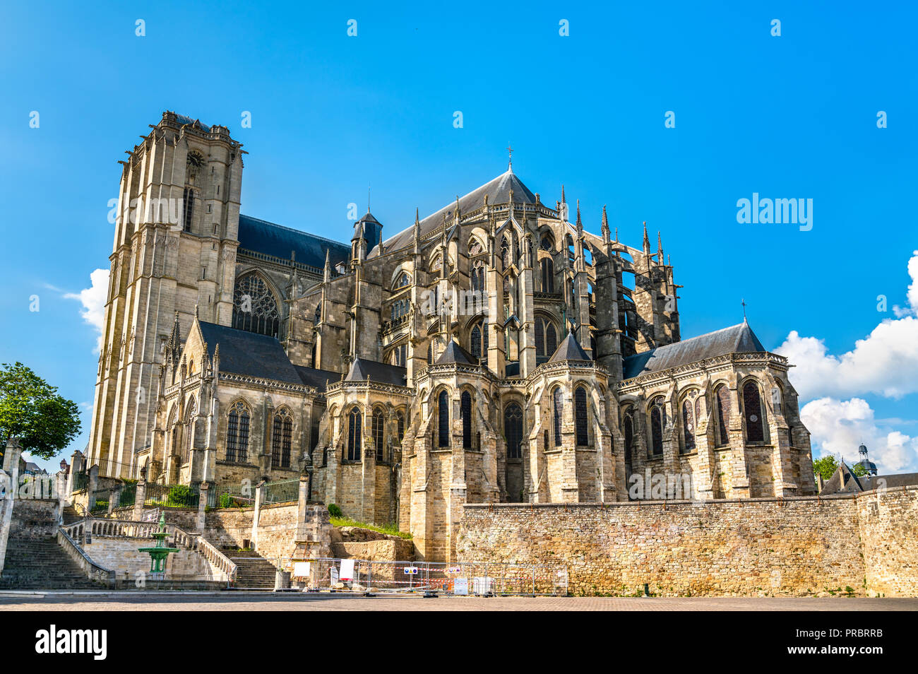 La Cathédrale Saint Julien du Mans en France Banque D'Images